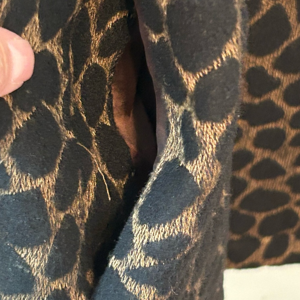 LUII Anthropologie Womens Large Animal Giraffe Mod S/S‎ Swing COAT Jacket EUC - Picture 5 of 11